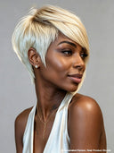Full lace wig pixie cut blonde for black woman