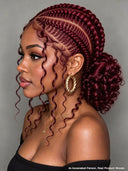 Full Lace wig Pre-styled black Braided wig for black women