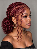 Full Lace wig Pre-styled black Braided wig for black women
