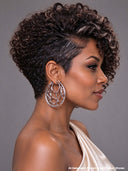 13x4 Lace front Pixie wig Salt and Pepper spring curl