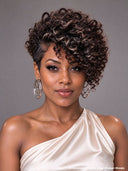 13x4 Lace front Pixie wig Salt and Pepper spring curl