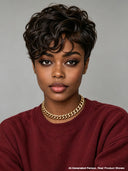 Lace front 13x4 pixie wig Black 