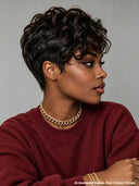 Lace front 13x4 pixie wig Black 