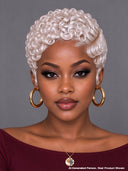 Lace front 13x4 pixie wig white finger wave