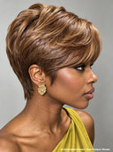 Lace front 13x4 Pixie wig straight brown for black woman 100% Human Hair