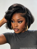 13x4 lace front Wig Black BOB Straight natural hairline 8 inch 100% Human Hair