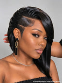 13x4 lace front Wig quick wave black wig 100% Human Hair