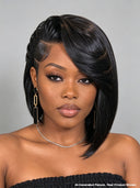 13x4 lace front Wig quick wave black wig 100% Human Hair