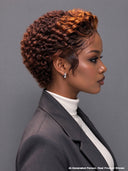 Lace front 13x4 pixie wig Quick weave mix color