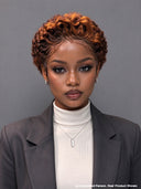 Lace front 13x4 pixie wig Quick weave mix color