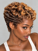 Lace front 13x6 wig Pixie wig finger wave honey 100% Human Hair