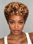 Lace front 13x6 wig Pixie wig finger wave honey 100% Human Hair