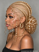 Full Lace wig Pre-styled black Braided wig for black women
