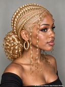 Full Lace wig Pre-styled black Braided wig for black women