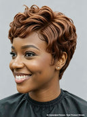 Lace front 13x4 pixie 2 color Quick weave side part