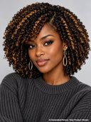 13x4 lace front Wig bob curly wave honey highlight 100% Human Hair