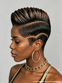 Full lace wig Highlight Tapered Pixie Faux Hawk