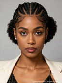 Full Lace wig braided with bun for black woman
