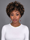 Machine made Glueless wig highlight afro curly 100% Human Hair