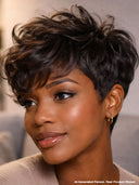 Ready to go machine made black pixie cut wig 100% Human Hair