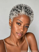 Salt and Pepper Lace front 13x4 Short TWA curly wig