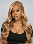 13x4 Lace Front Wig honey body Wave Long Wig 100% Human Hair