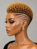 Full lace wig Pixie Cut honey 100% Human Hair
