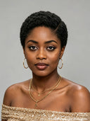Lace front 13x4 pixie afro side part for black women