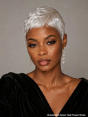 Full lace wig white Pixie Cut 100% Human Hair