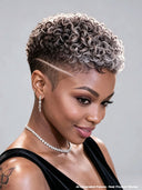 Topper unit Salt and Pepper Pixie Cut  for black woman （not a wig）