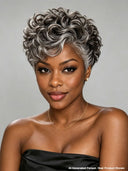 Lace closure 5x5 Pixie wig Salt and Pepper Quick weave