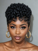Full lace wig black Pixie for black woman
