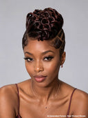Full Lace wig Braided Pixie Wig wavy Brown