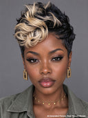 Pixie cut wig Lace front 13x6 quick weave blonde highlight 100% Human Hair