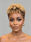 Full lace wig Pixie afro honey for black woman