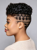 Full Lace Pre-styled Updo With Braided  wig curly wave