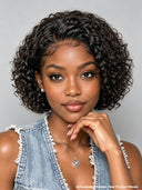 4x4 lace closure Wig curly wave BOB Half-price 100% Human Hair