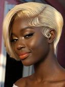Lace front 13x4 Pixie wig blonde for black women