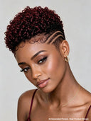 Topper Unit Machine made burgundy for black woman( NOT A WIG)