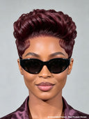 Lace front 13x4 pixie Quick weave burgundy