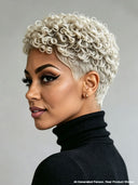 Full lace wig Pixie cut curly wave Unique colors