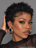 Lace front 13x4 Pixie cut Wig ready to go curly wave 100% Human Hair