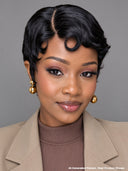 13x4 lace front Wig black pixie cut wig Styledonous design pre-cut lace 100% Human Hair