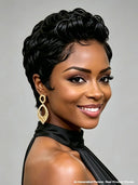 Lace front 13x4 pixie quick weave for black women