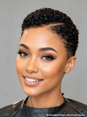 Lace front 13x6 pixie wig curly black for black woman