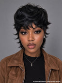 Glueless wig pixie cut wig for black woman 100% Human Hair