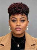 Machine made Burgundy curly wig Topper Unit( NOT A WIG)