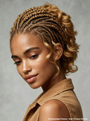 Full Lace wig honey wavy With Braided wig