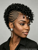 Full Lace with Braided wig black 100% Human Hair