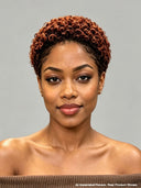 Gluelesse wig Pixie cut brown curly wave